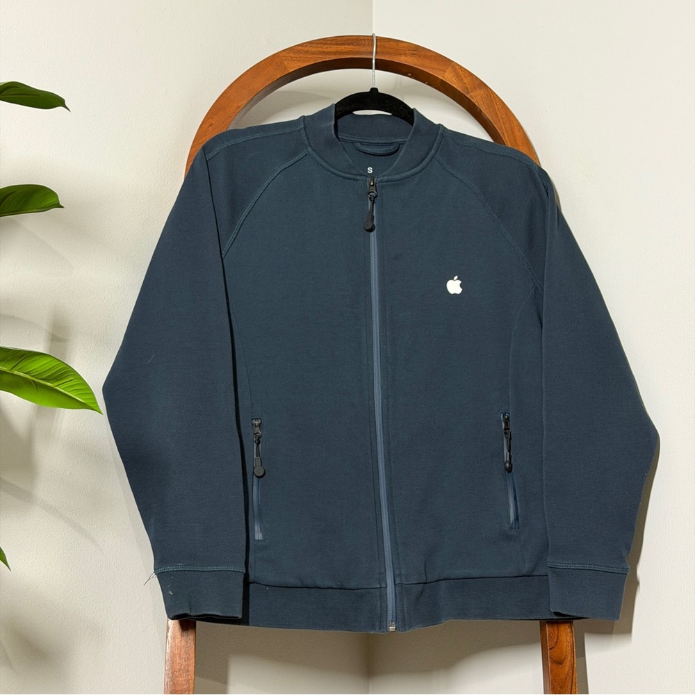 Apple SMALL Blue Full Zip Employee Logo Jacket